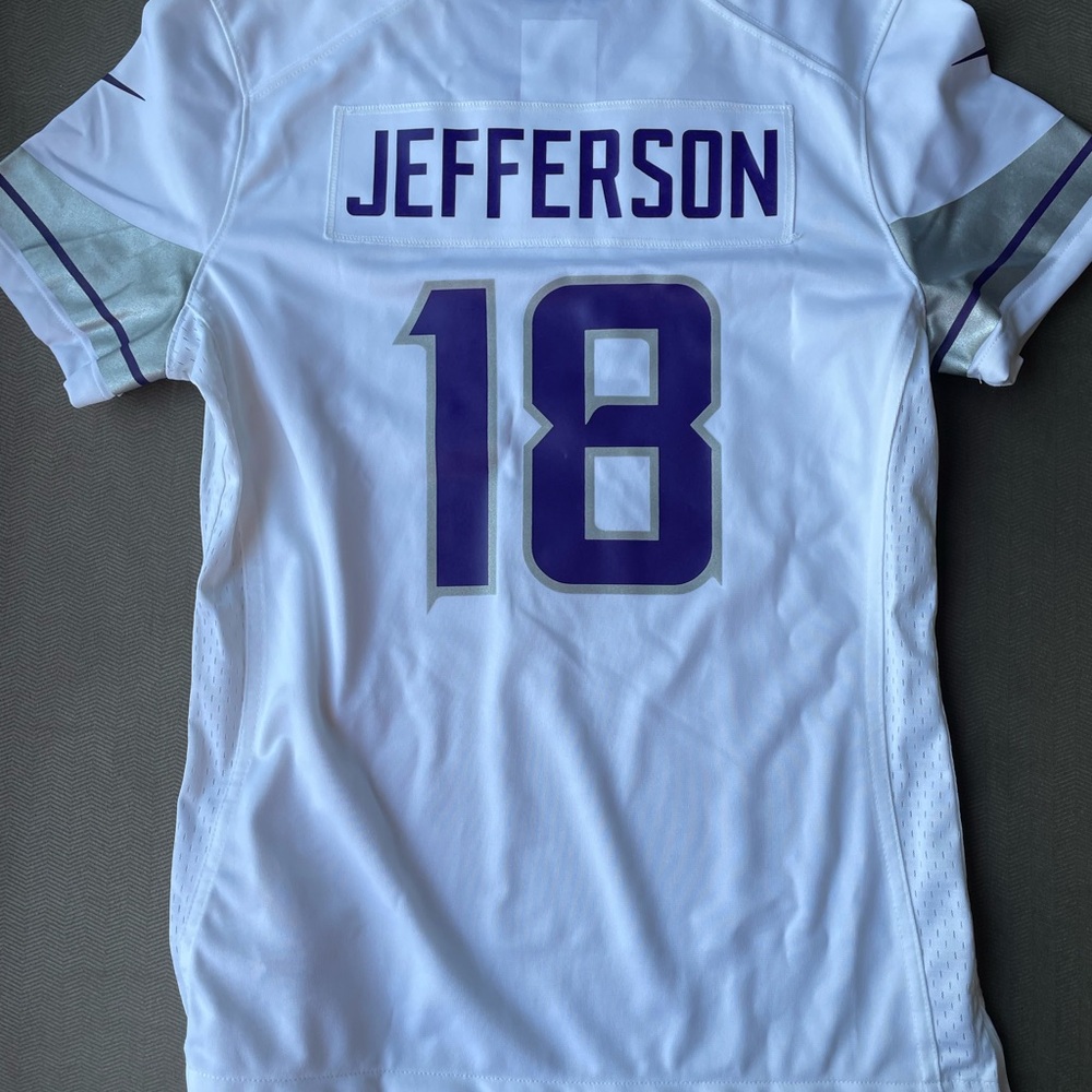 Vikings alternate White and Purple Sports Jersey - Jefferson